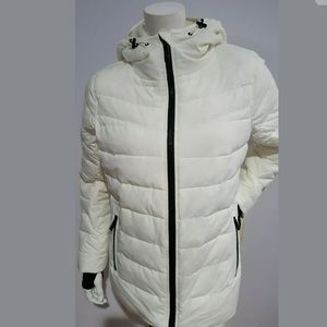 NEW MICHAEL KORS QUILTED PUFFER BONE JACKET